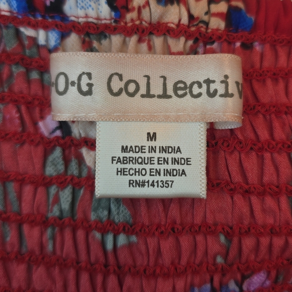 BAND OF GYPSIES Floral Maxi Dress Red Women Medium Boho Cottagecore Summer Retro - Picture 8 of 13